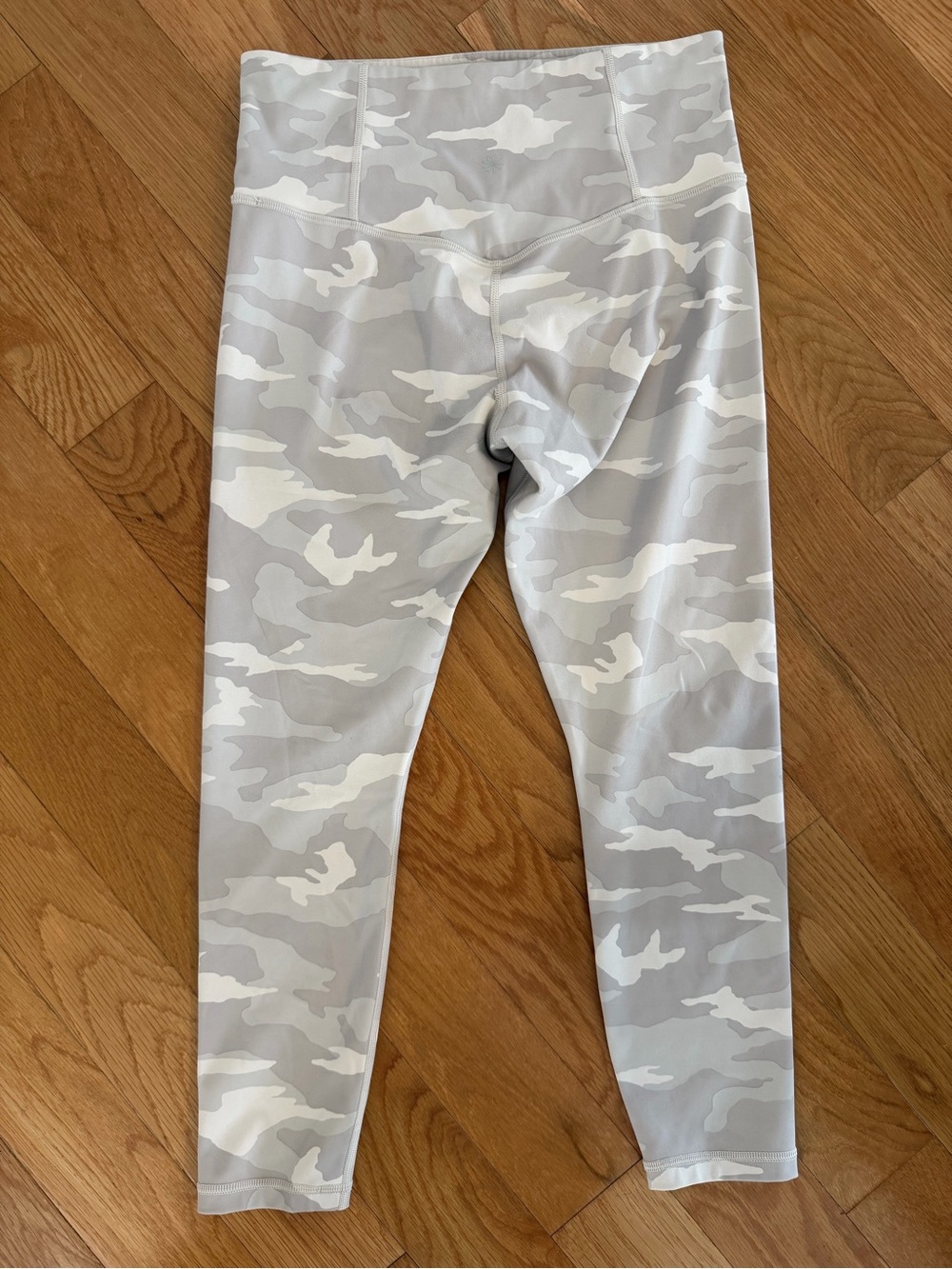 Athleta Gray & White Camo High-Rise Leggings
